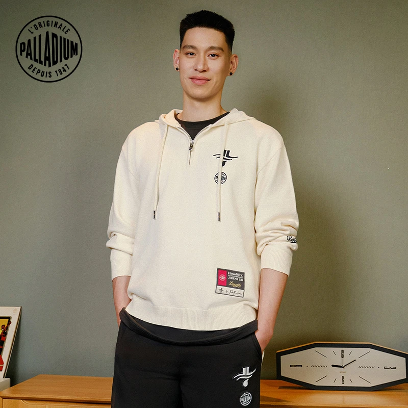 帕拉丁冬季男款毛衫时尚潮流极简绣花章毛衫1011226