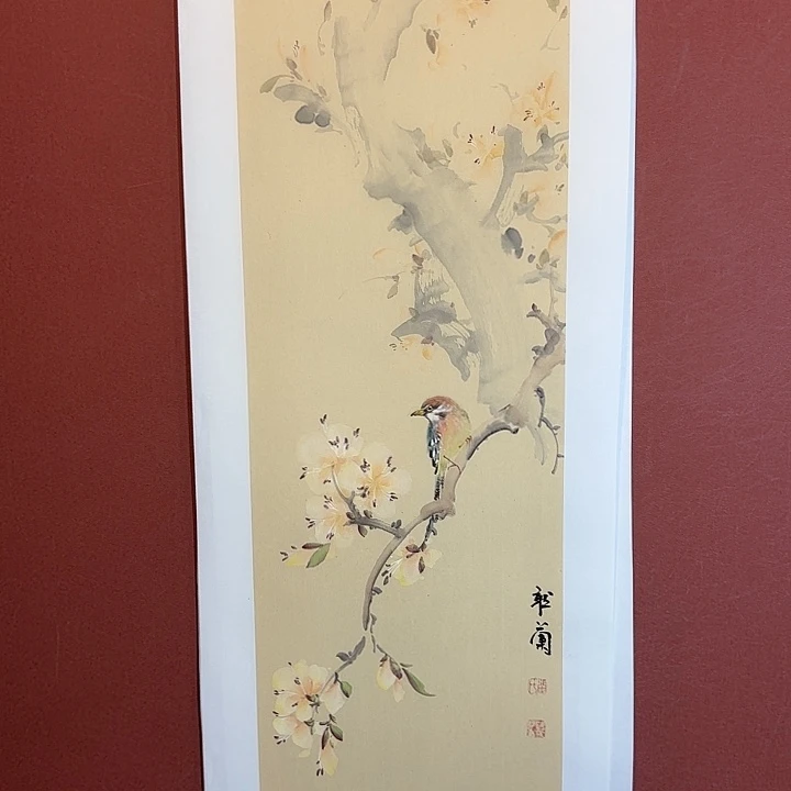国画听兰花鸟老师
