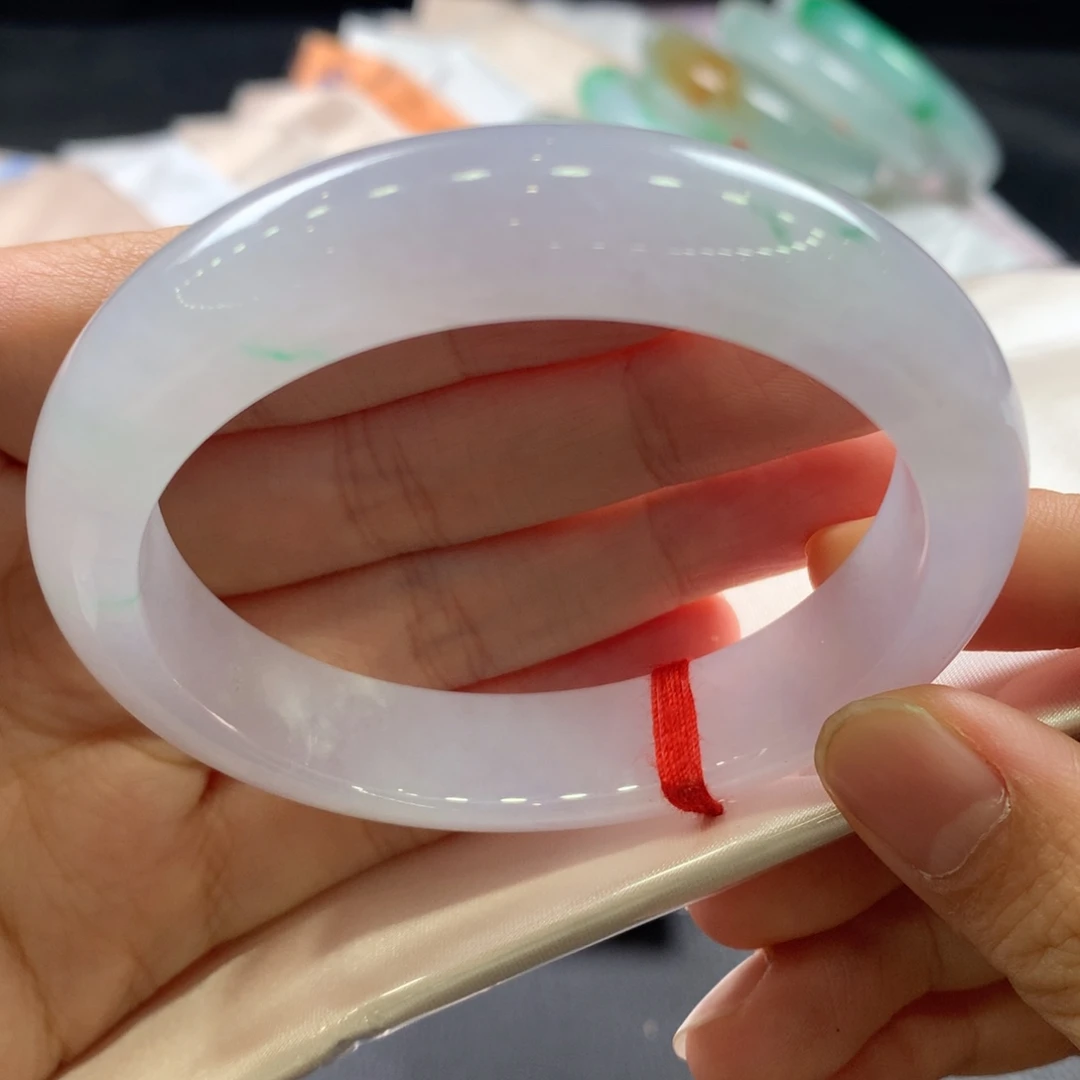 翡翠未镶嵌手镯31号仙紫