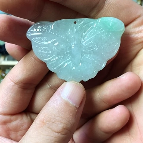 颈饰未镶嵌翡翠福豆豆珠宝翡翠颈饰