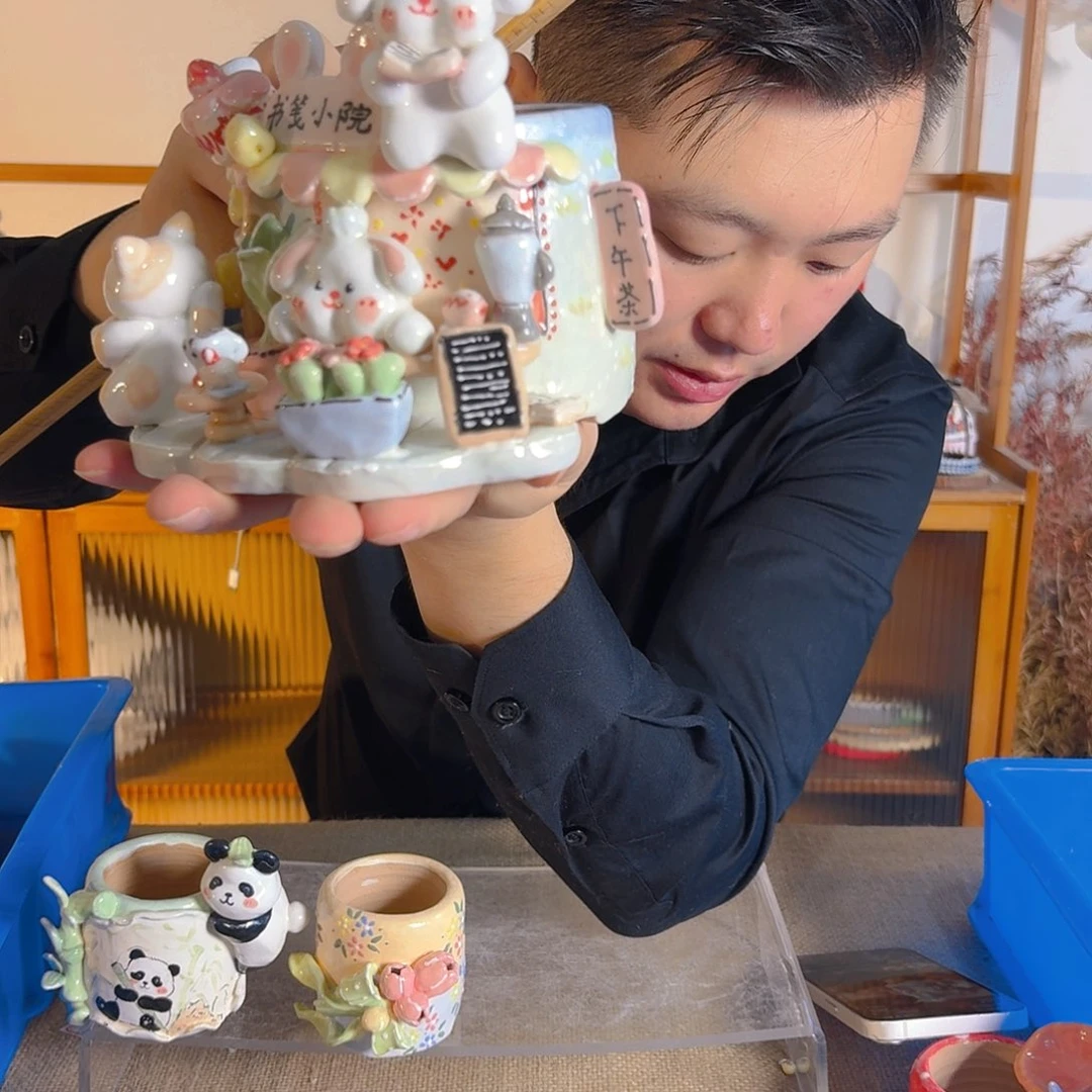 老梧家的手工多肉花盆