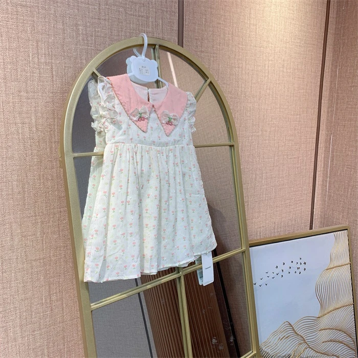 AE307    宝宝碎花飞飞袖连衣裙   夏季