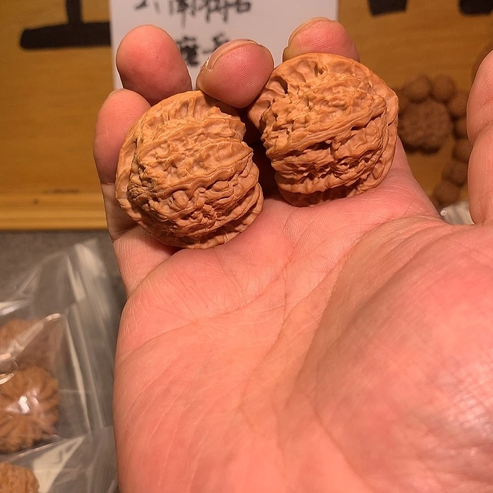 把件文玩核桃三角庄白狮子全品无修