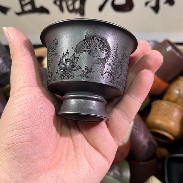 茶杯紫砂全手工紫砂主人杯