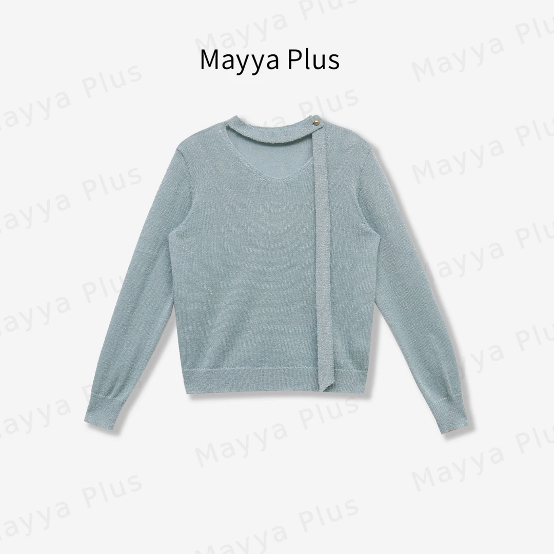 【浪漫信件】Mayya Plus麦芽定制轻奢气质显瘦百搭毛织上衣32516087