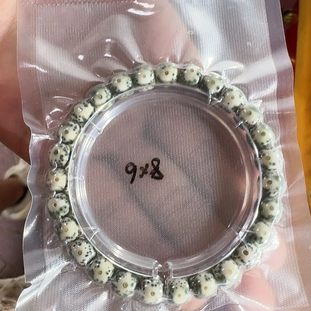 手串星月菩提T3548青花瓷大眼睛单圈9mm左右