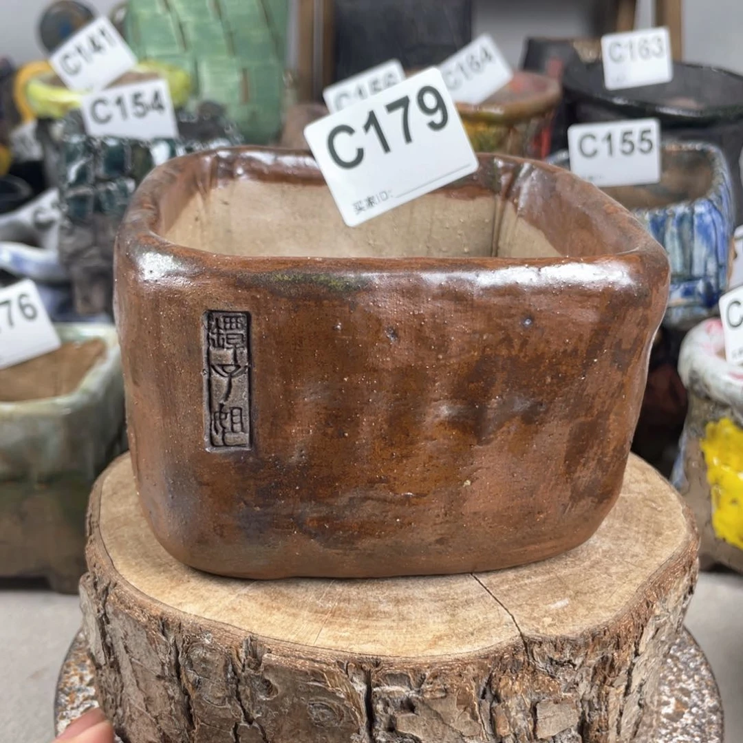 紫砂花盆新款方盆 内口10