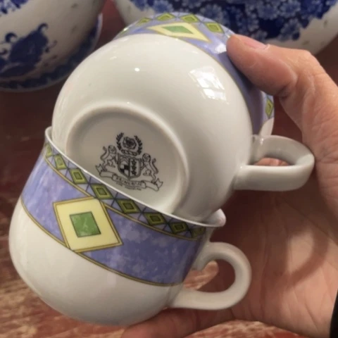 景德镇陶瓷红叶陶瓷出口咖啡杯2个