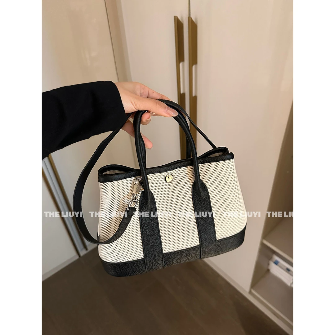 【LIUYI】百搭撞色斜挎花园包2543