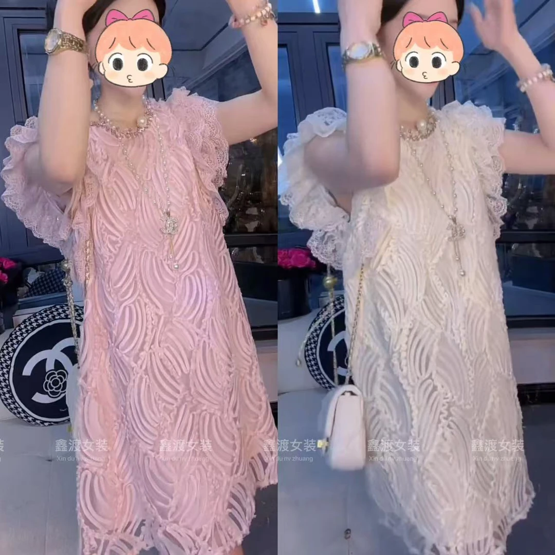 2025夏季新款时尚显瘦气质女士网红洋气连衣裙百搭款D9954