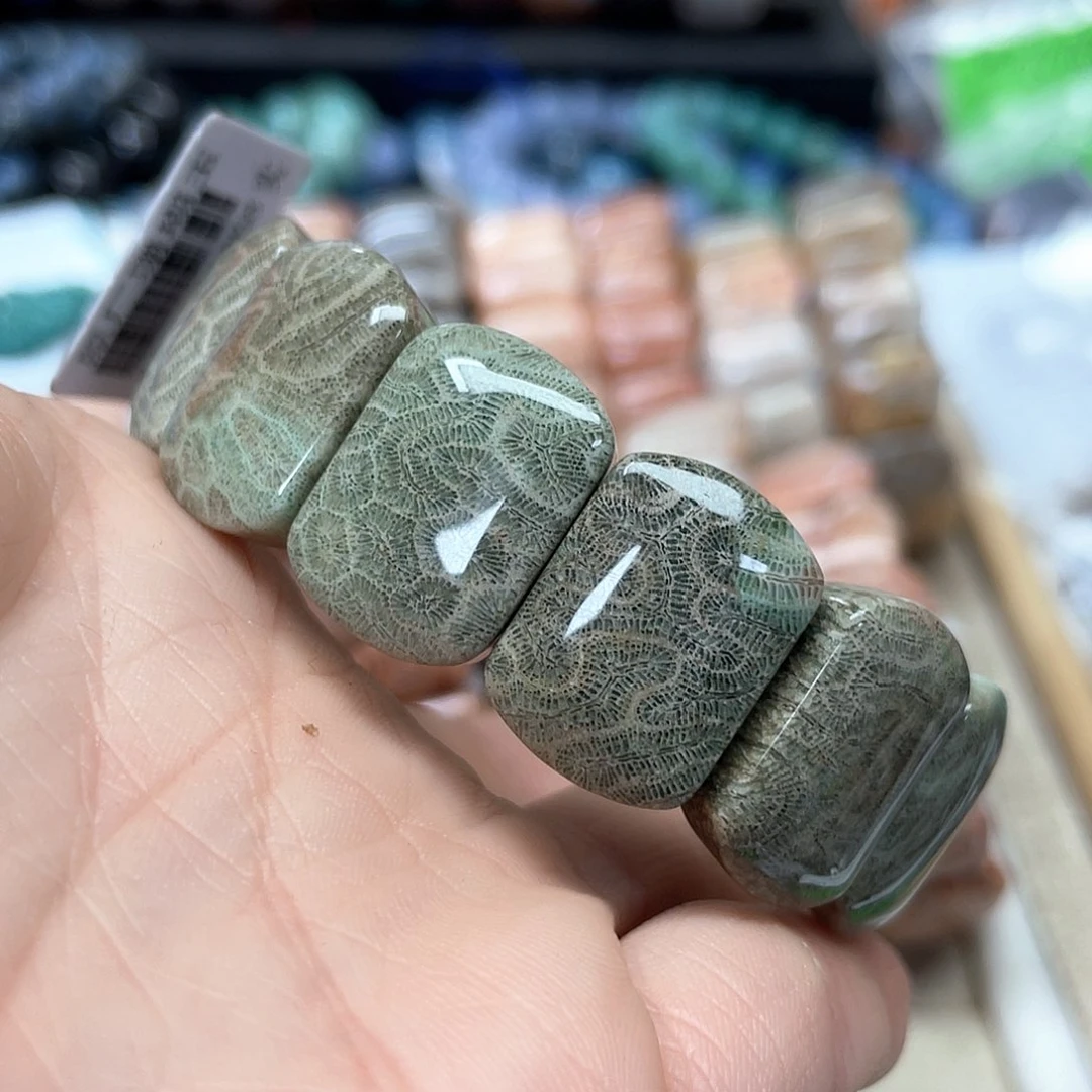 硅化珊瑚（珊瑚玉）手链未镶嵌白*675