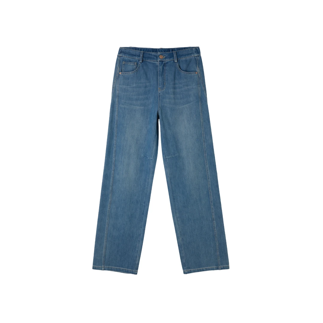 【WUGEE】四面弹Pro窄版直筒牛仔裤显瘦高腰时尚百搭水洗不日系裤子