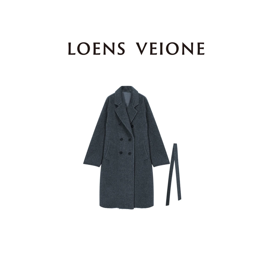 LOENS VEIONE/罗拉 绵羊毛 经典苏力长毛阔版大衣23CVDK0041Y