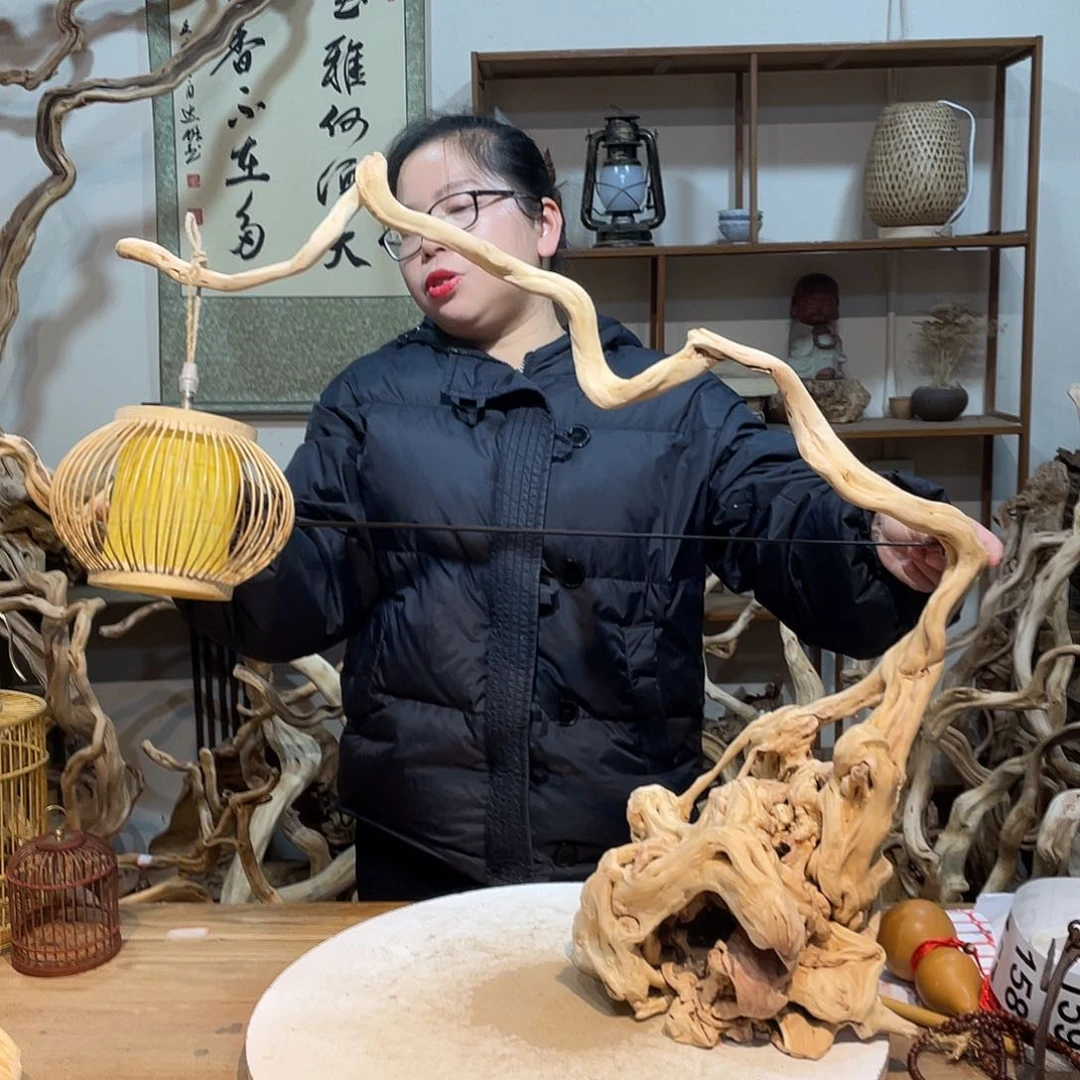 柏木杜鹃根根艺摆件