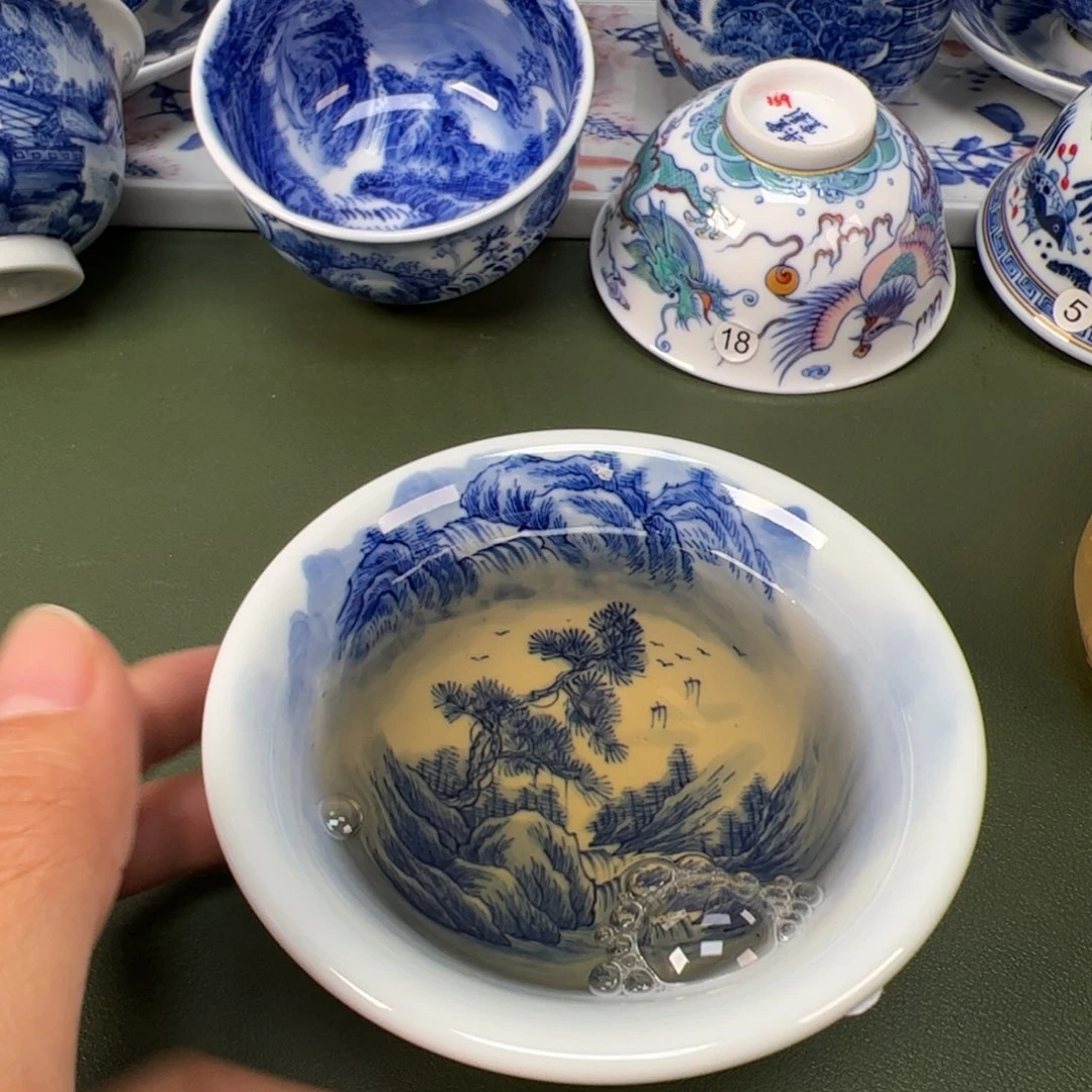 陶瓷景德镇纯手工纯手绘茶具木木48