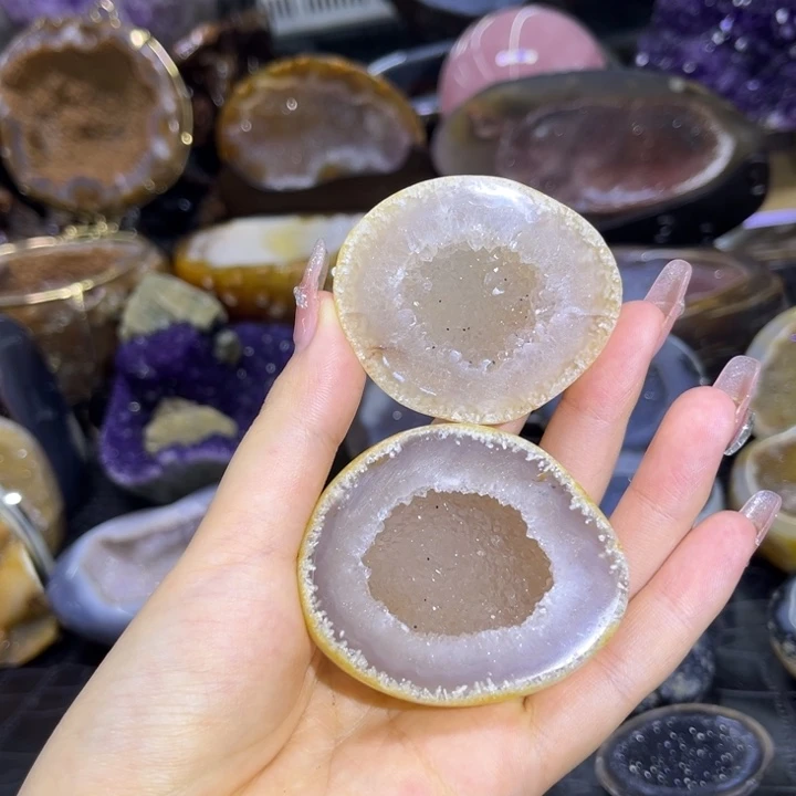 水晶未镶嵌珠宝半成品白晶盆