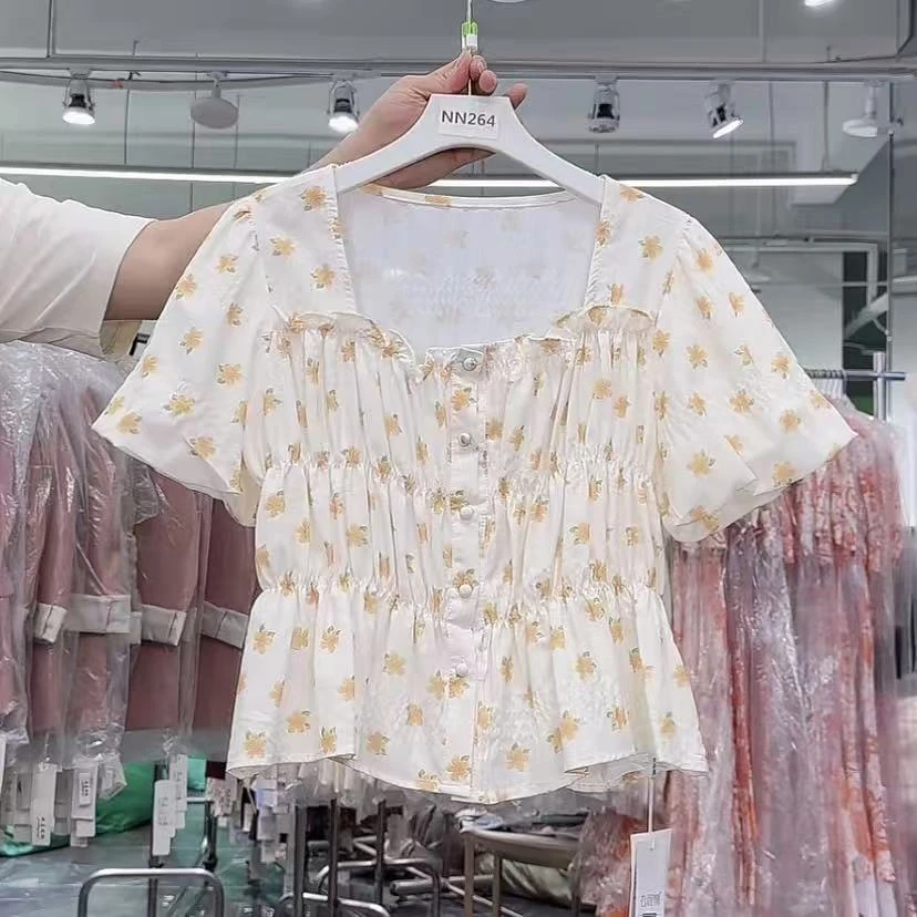 【YZ•衣系列】NN264-时尚女装设计感T恤高腰短款小个子显瘦