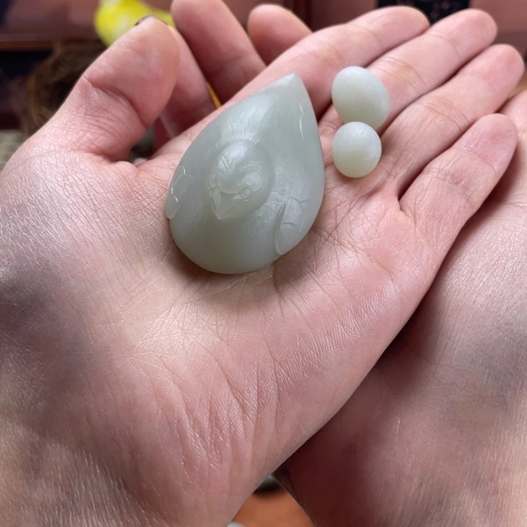 和田玉（糖玉）未镶嵌车挂