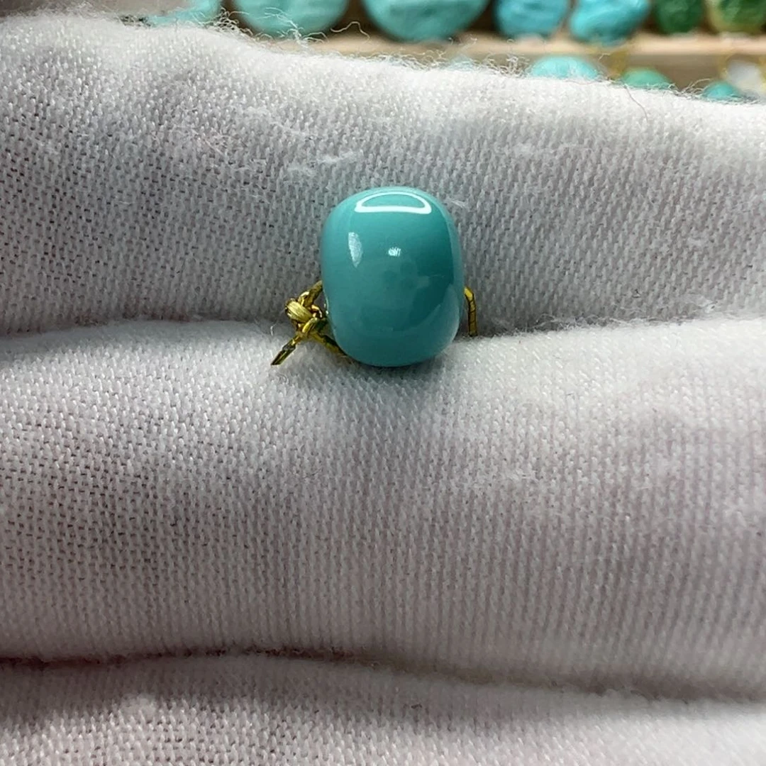 未镶嵌绿松石老型珠8.5x6.6mm