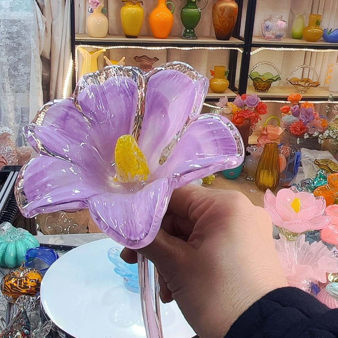 心***柔百合一朵福利家悦琉璃工艺品