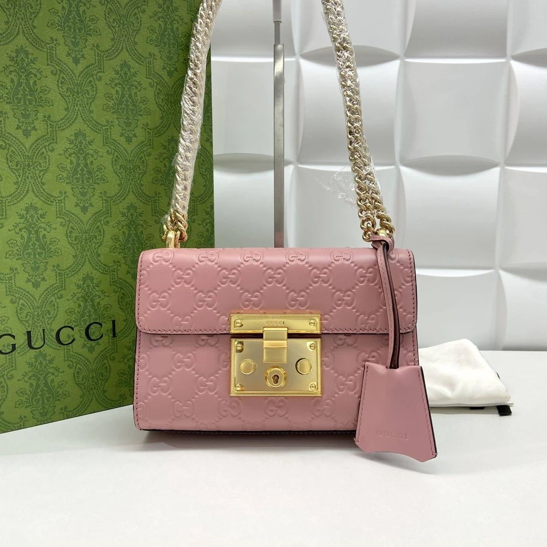 99新 GUCCI/古驰 思斯专属 古驰粉色月光宝盒 LM4008