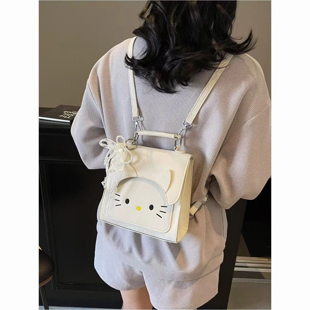 卡通可爱Hellokitti少女斜挎包包女2025春夏新款轻奢高级感双肩包