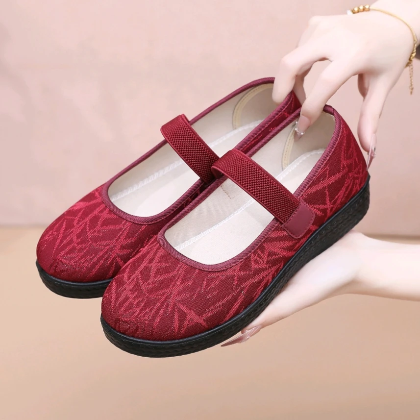 老北京布鞋女鞋春秋老人鞋软底防滑平底妈妈鞋舒适老太太鞋34码