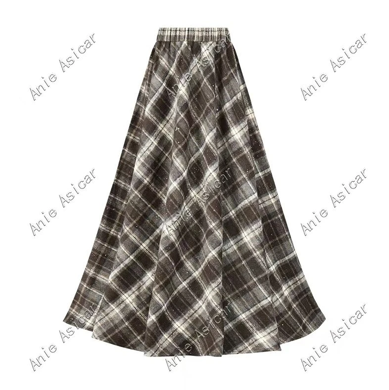 Q4168 秋季新款2025气质显瘦小众半身A字大摆裙