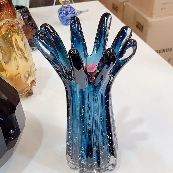 琉璃琉璃花瓶高度28厘米8厘米