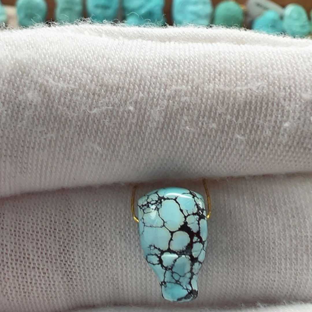 绿松石未镶嵌三通7.8mm