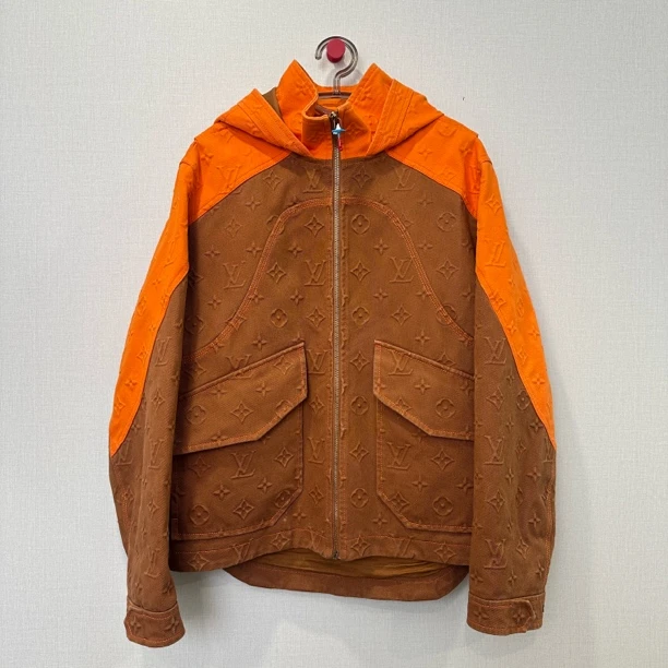 99新 LouisVuitton/路易威登 橙色伐木牛仔外套 尺码：44 20227