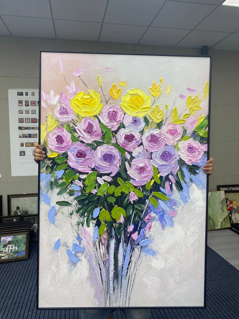 简约轻奢花卉装饰画客厅沙发背景墙玄关餐厅挂画Y23