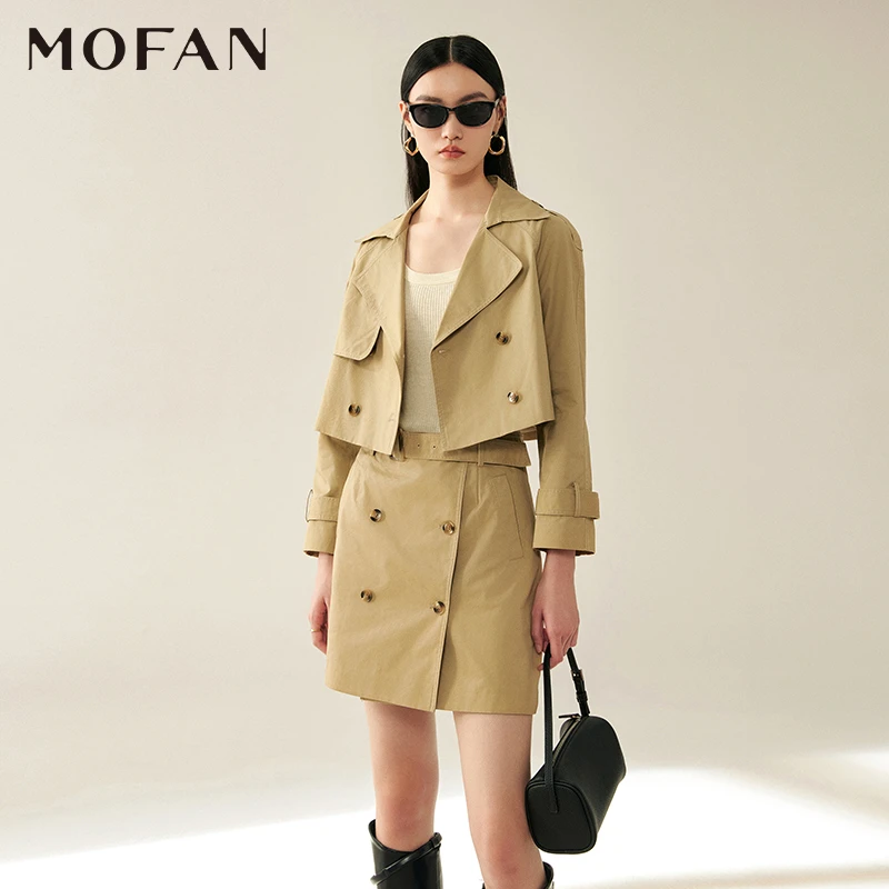 【尚雅专属】MOFAN摩凡秋新款卡其风衣MBF453067