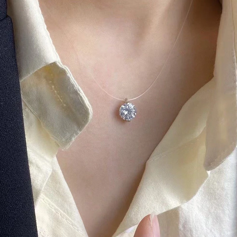 坠链均925银 925纯银人鱼之泪项链女简约小众基础款锁骨链气质