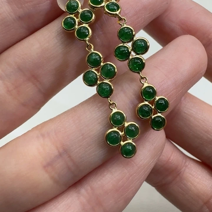 祖母绿耳饰未镶嵌