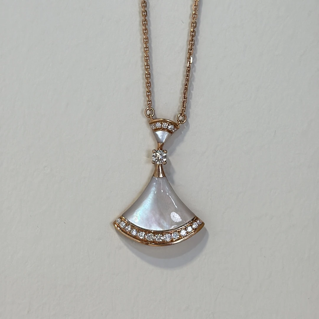 实验室培育钻石【隐奢】18k金镶嵌小裙子项链连衣裙项链