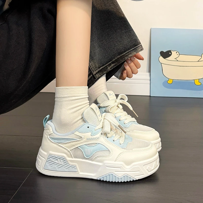 回力女板鞋2025夏季新款网面透气休闲百搭ins学生厚底鞋轻便网鞋