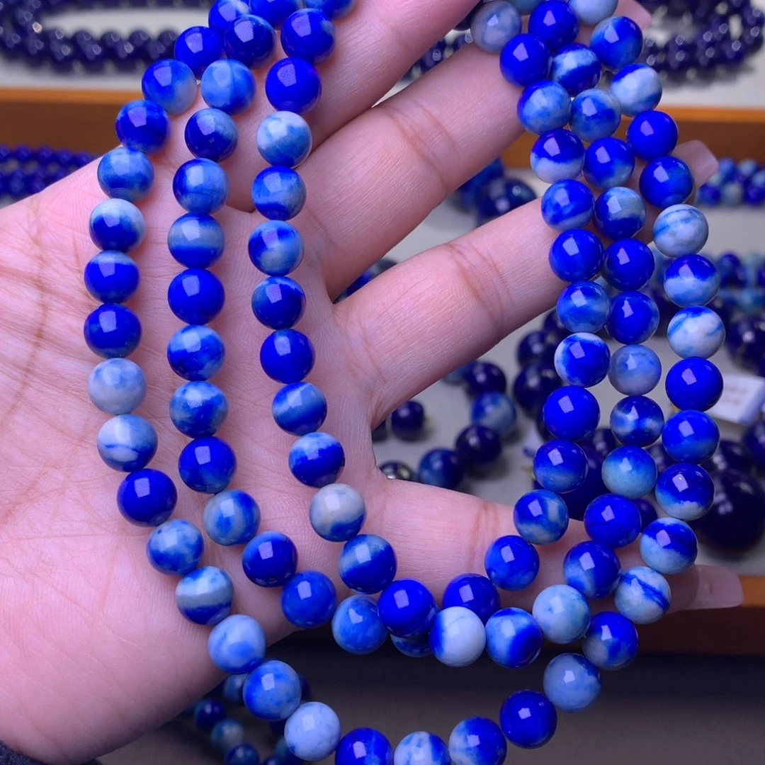 M***y青金石未镶嵌手串8.5m