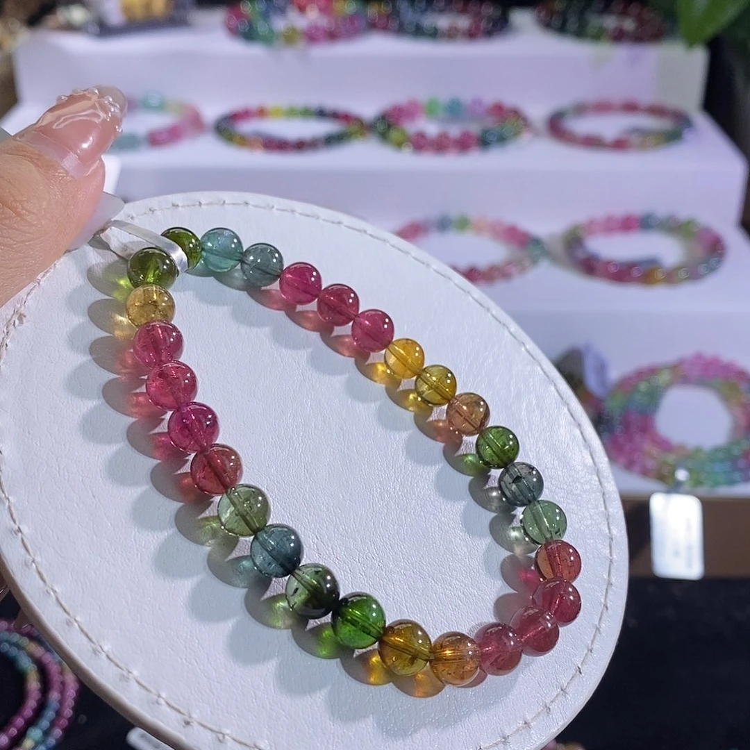 未镶嵌手链碧玺艳丽