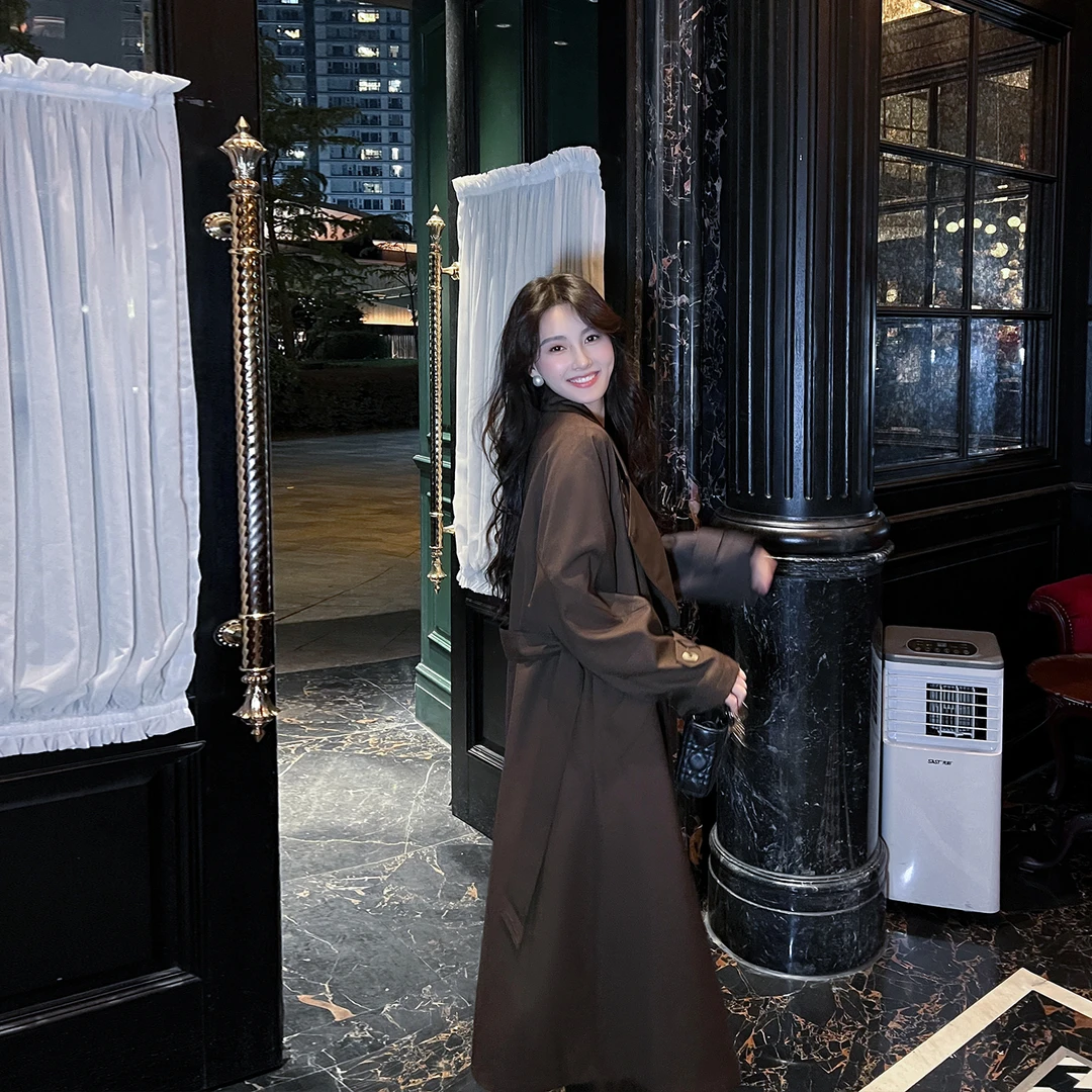 巨好看的风衣外套女2025秋季新款韩系高级感宽松显瘦气质休闲大衣