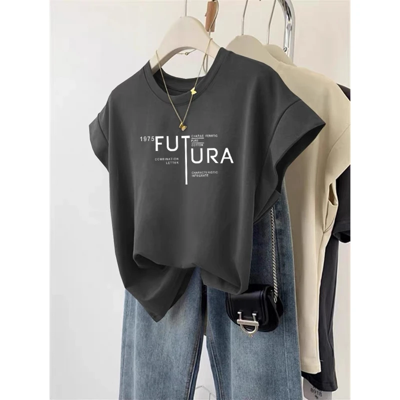 小众设计感正肩无袖背心t恤女2025新款时尚百搭显瘦宽松上衣夏季