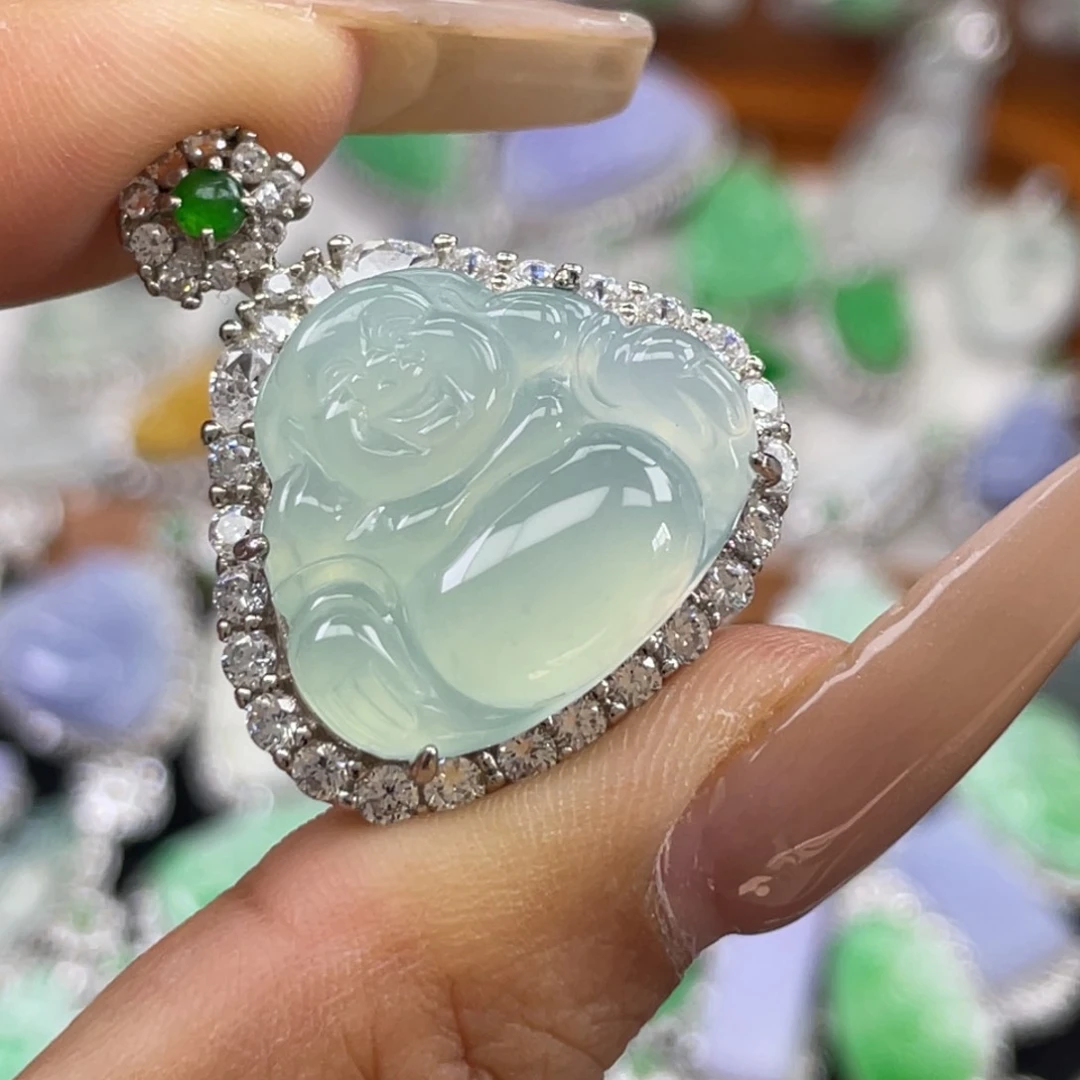 颈饰银S925镶嵌翡翠吊坠