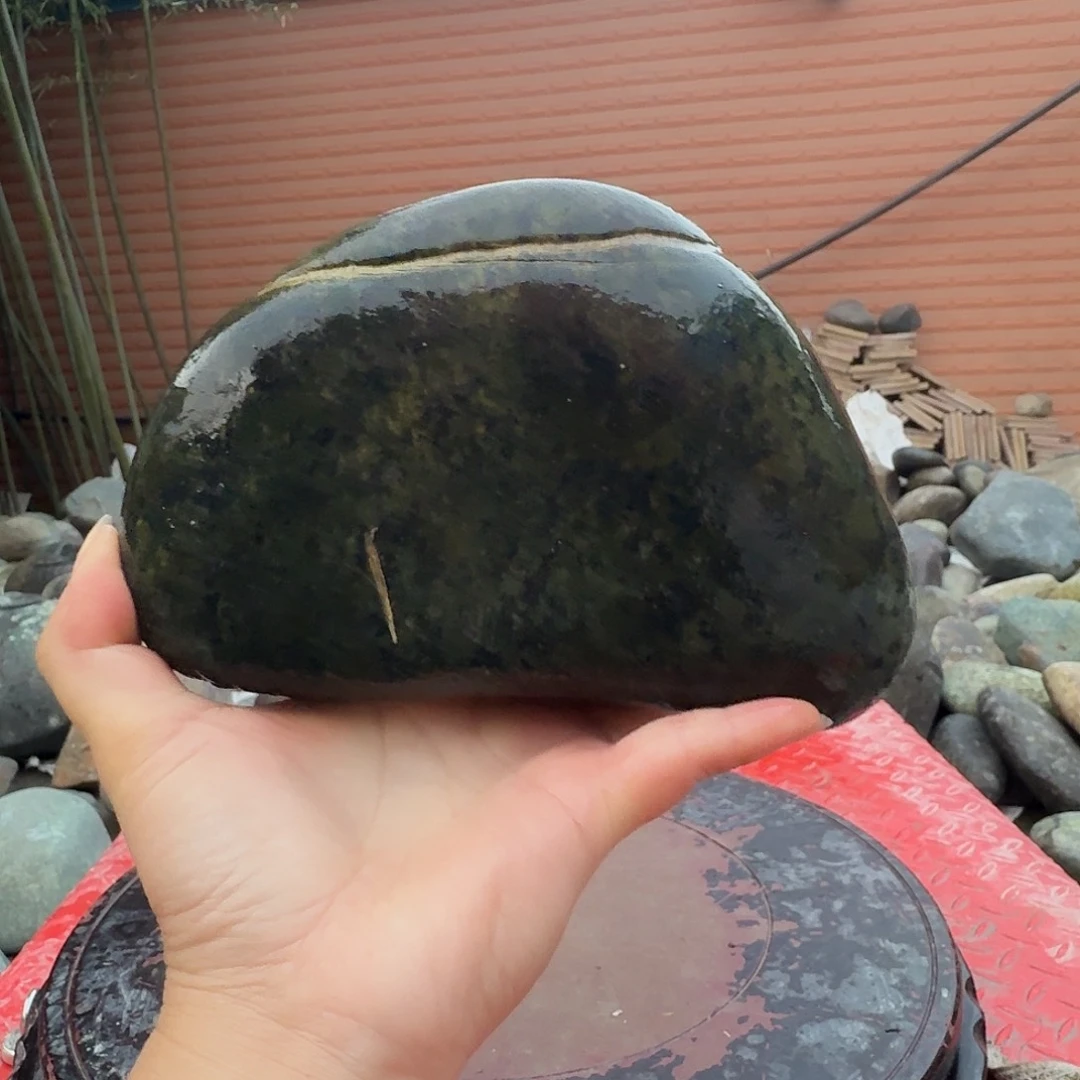 君***辉蛇纹石玉未镶嵌天然原石摆件藏玉西藏