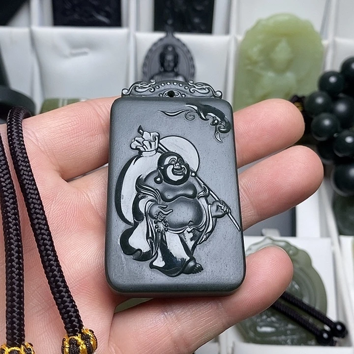 彼***岸和田玉（青玉）未镶嵌颈饰