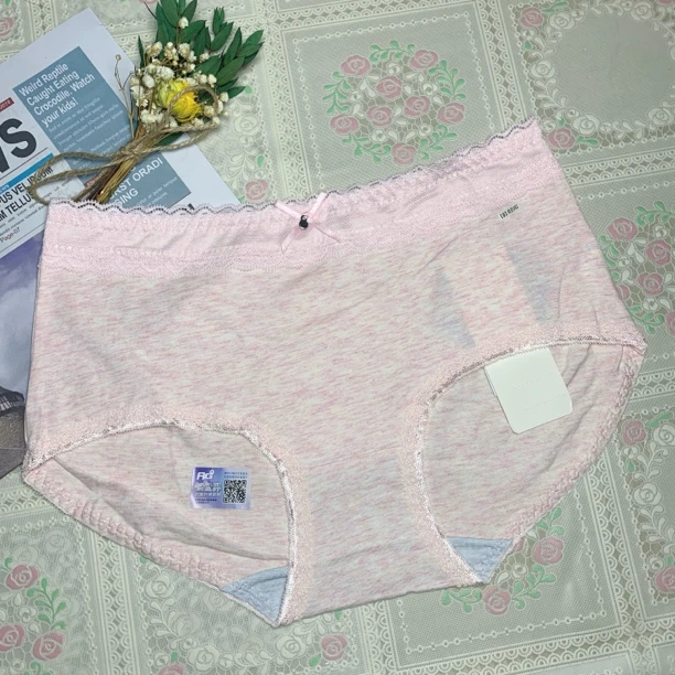 008水茉莉5条装彩棉均码70–115斤可穿中高档女式内裤