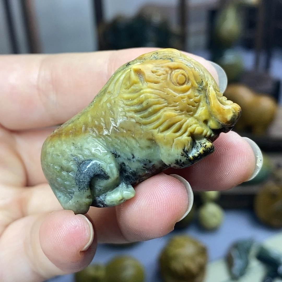 风***2岫岩河磨玉（透闪石质玉）未镶嵌把件