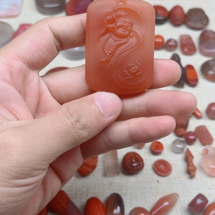 未镶嵌弥乐莲花南红玛瑙