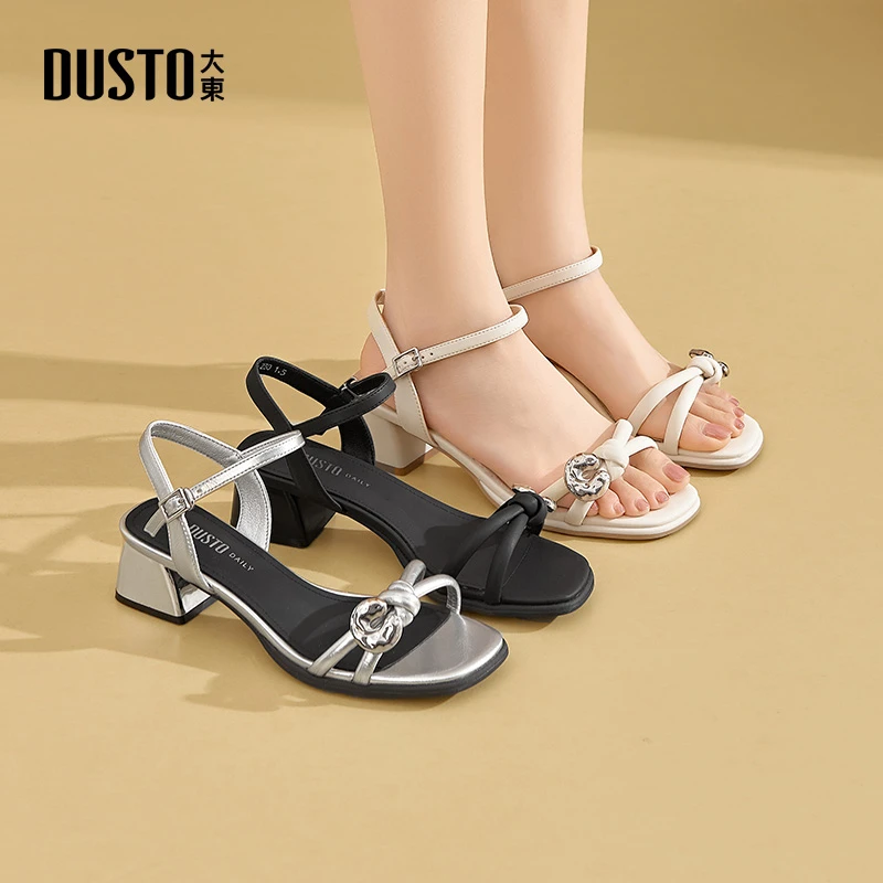 大东轻奢时装凉鞋女夏外穿出游百搭时尚女鞋一字带露趾鞋子女0082