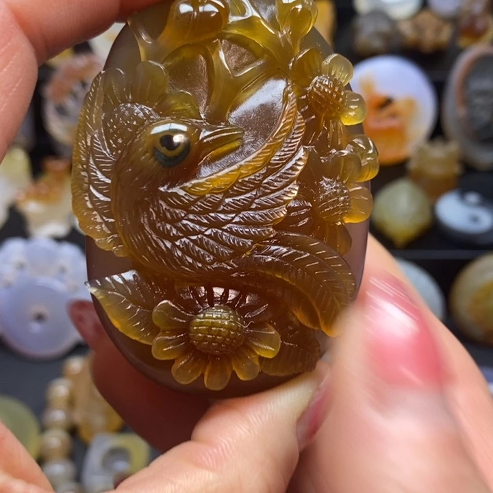 玛瑙/玉髓未镶嵌吊坠(不含链)