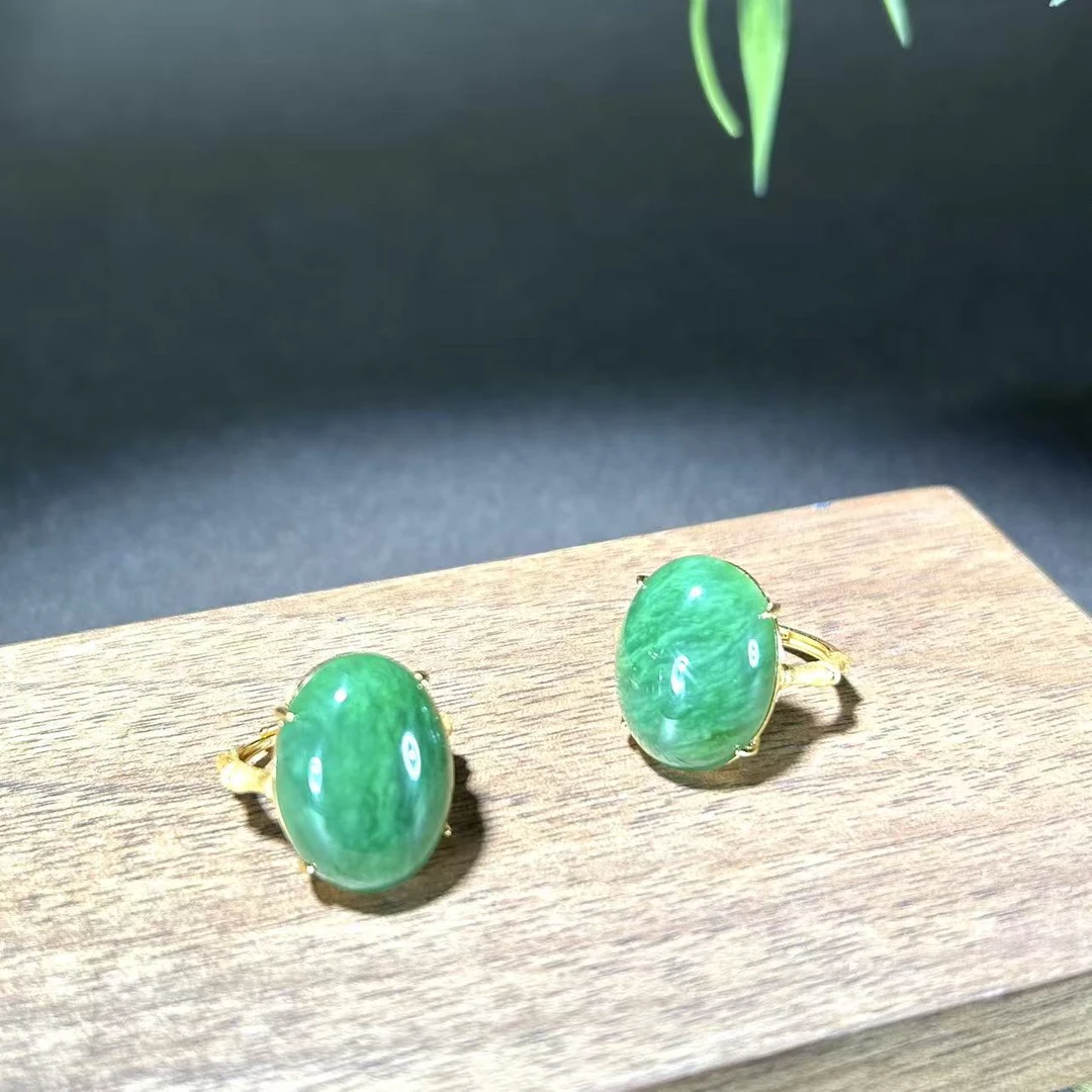 天然和田玉大蛋面戒指  多样性发一  YC2900011